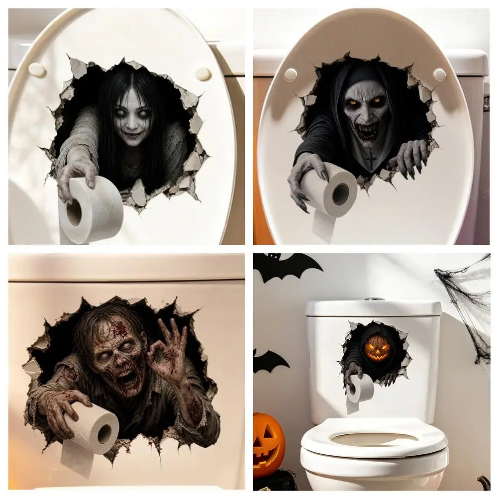 Halloween Wall Stickers Scary Ghost Interior Decoration For Bedroom Living Room Scary Atmosphere Bar Party Spooky Decoration
