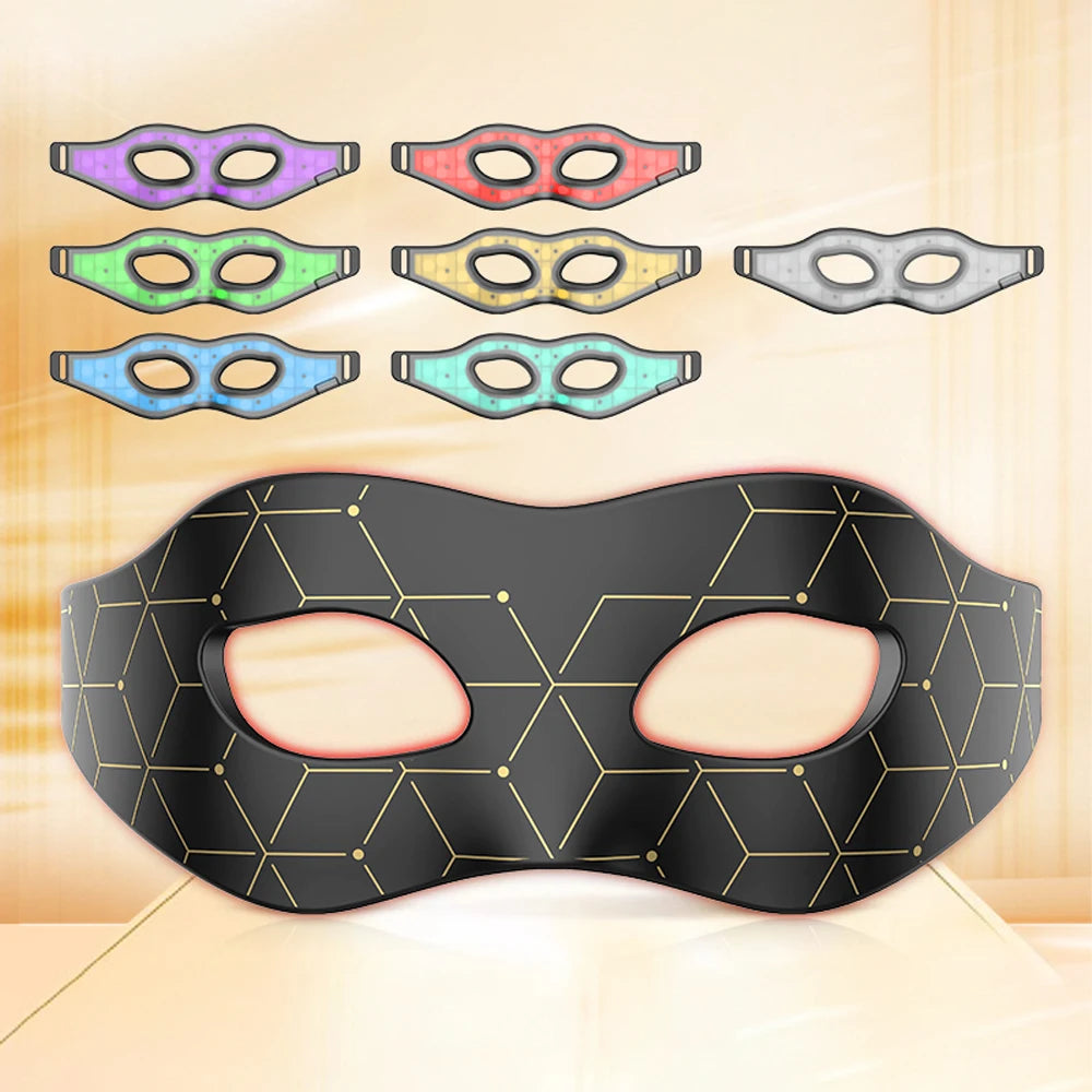 Red Light Silicone Eye Mask 7 Colors LED Photon Flexible Eyes Mask Relieves Eye Fatigue Anti-Wrinkle Dark Circles Wireless Use