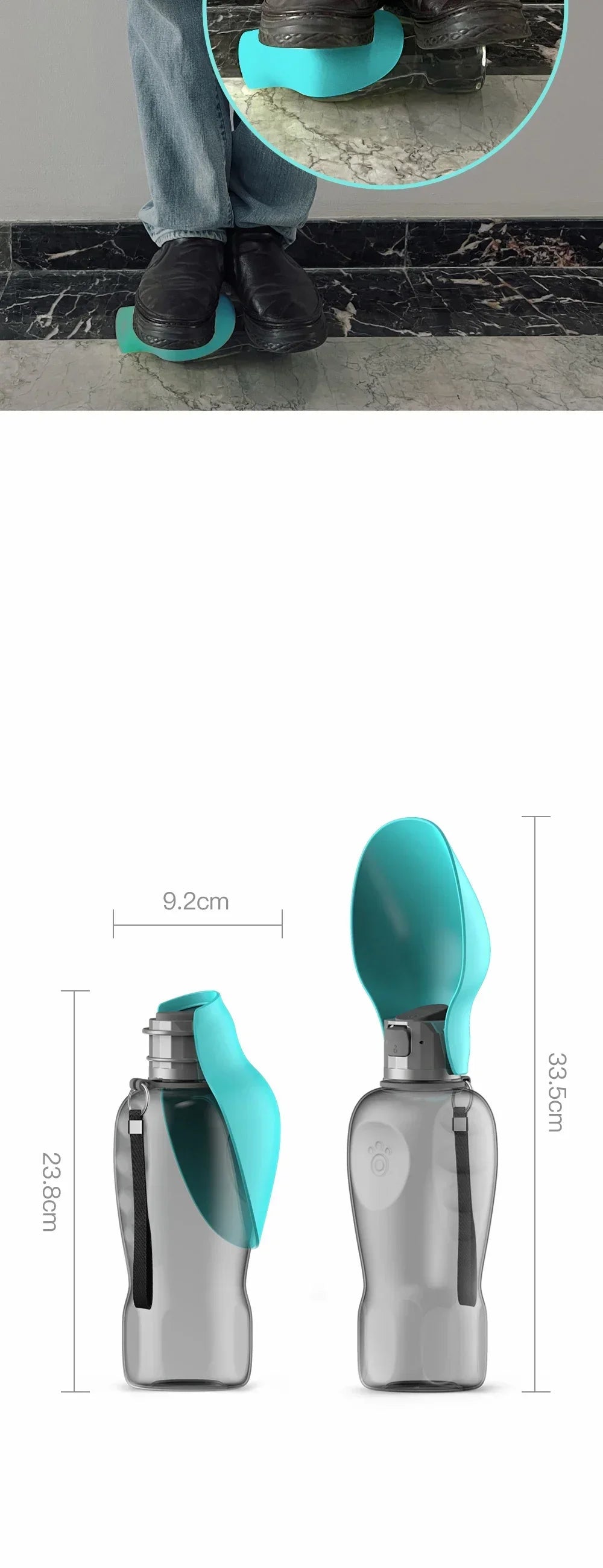 800ml Dog Water Bottle Travel Portable Water Dispenser for Small Medium Large Dogs Pet Drinking Bowls Labrador Feeder Supplies