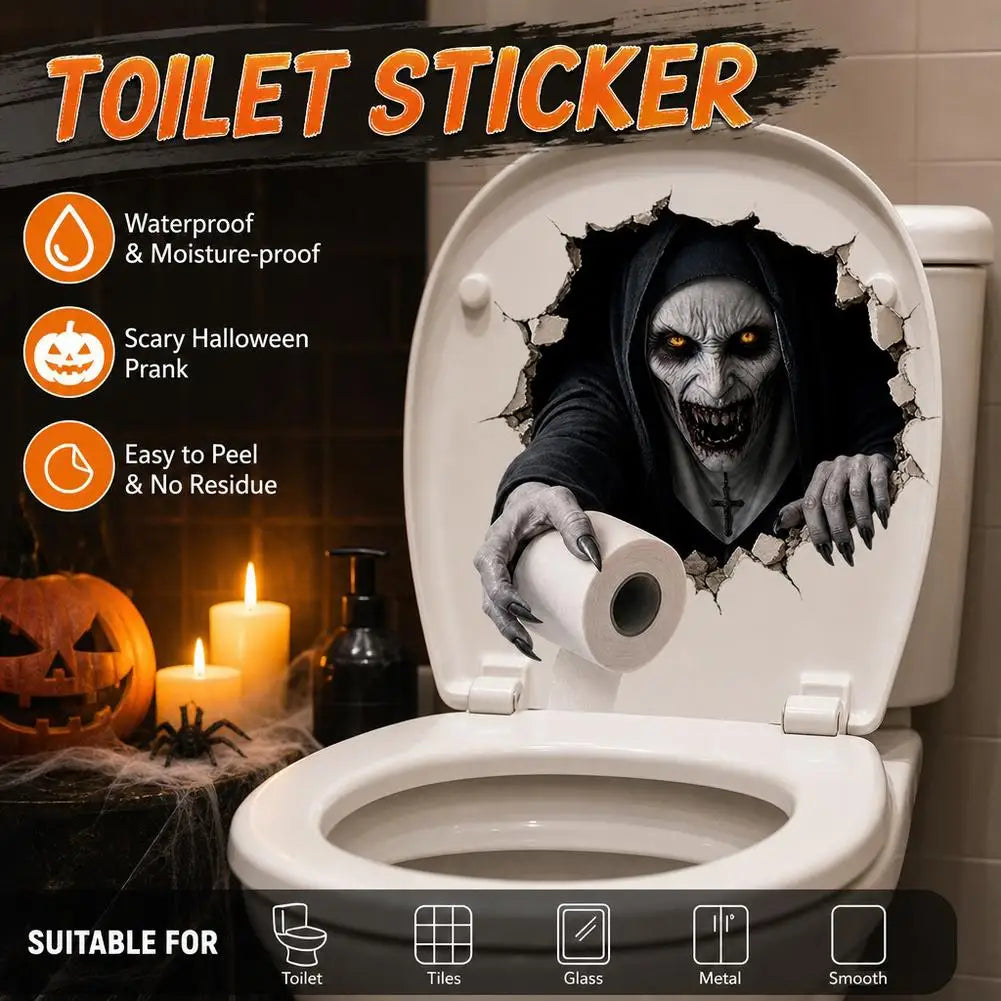 Halloween Wall Stickers Scary Ghost Interior Decoration For Bedroom Living Room Scary Atmosphere Bar Party Spooky Decoration