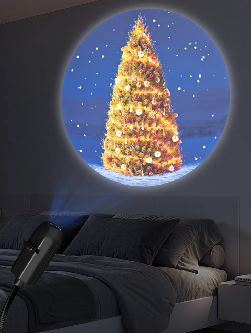 Halloween Led Projection Night Light Pumpkin Ceiling Wall Lamp USB Moon Projector Christmas Atmosphere Mood Light Room Decor