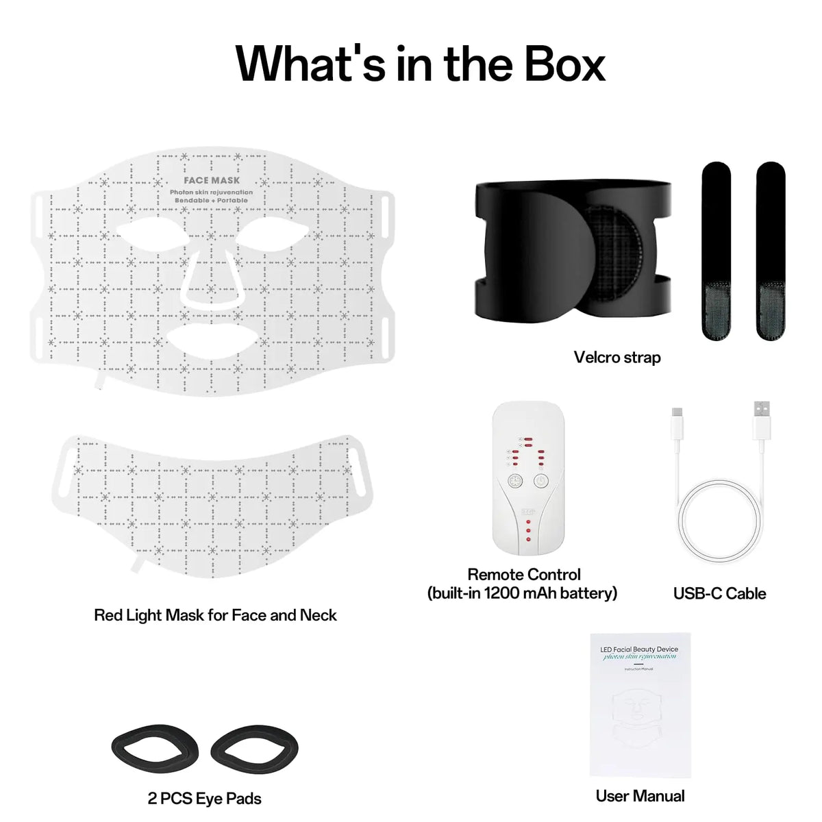 Portable 7 Colors Led Face Mask Skin Care Rechargeable Red Light Therapy for Reduce Wrinkle Acne Facial Care Beauty Device Mask