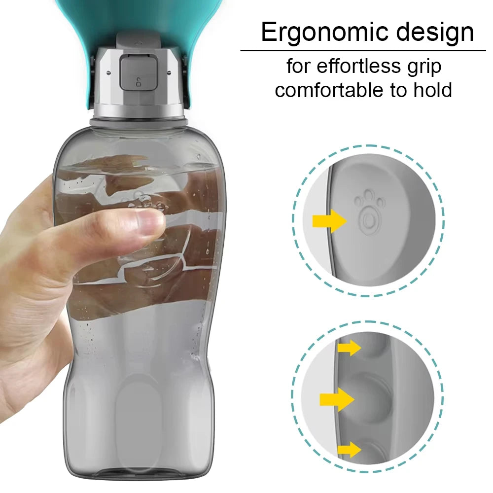 800ml Dog Water Bottle Travel Portable Water Dispenser for Small Medium Large Dogs Pet Drinking Bowls Labrador Feeder Supplies