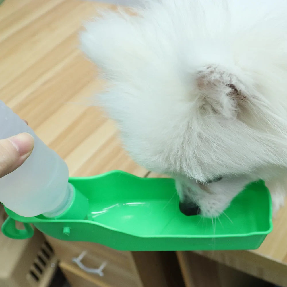 Foldable Portable Pet Water Bottle Dog Cat Dispenser Leakproof Plastic Outdoor Travel Walk Hiking Drink Cup Dogs Cats Camping