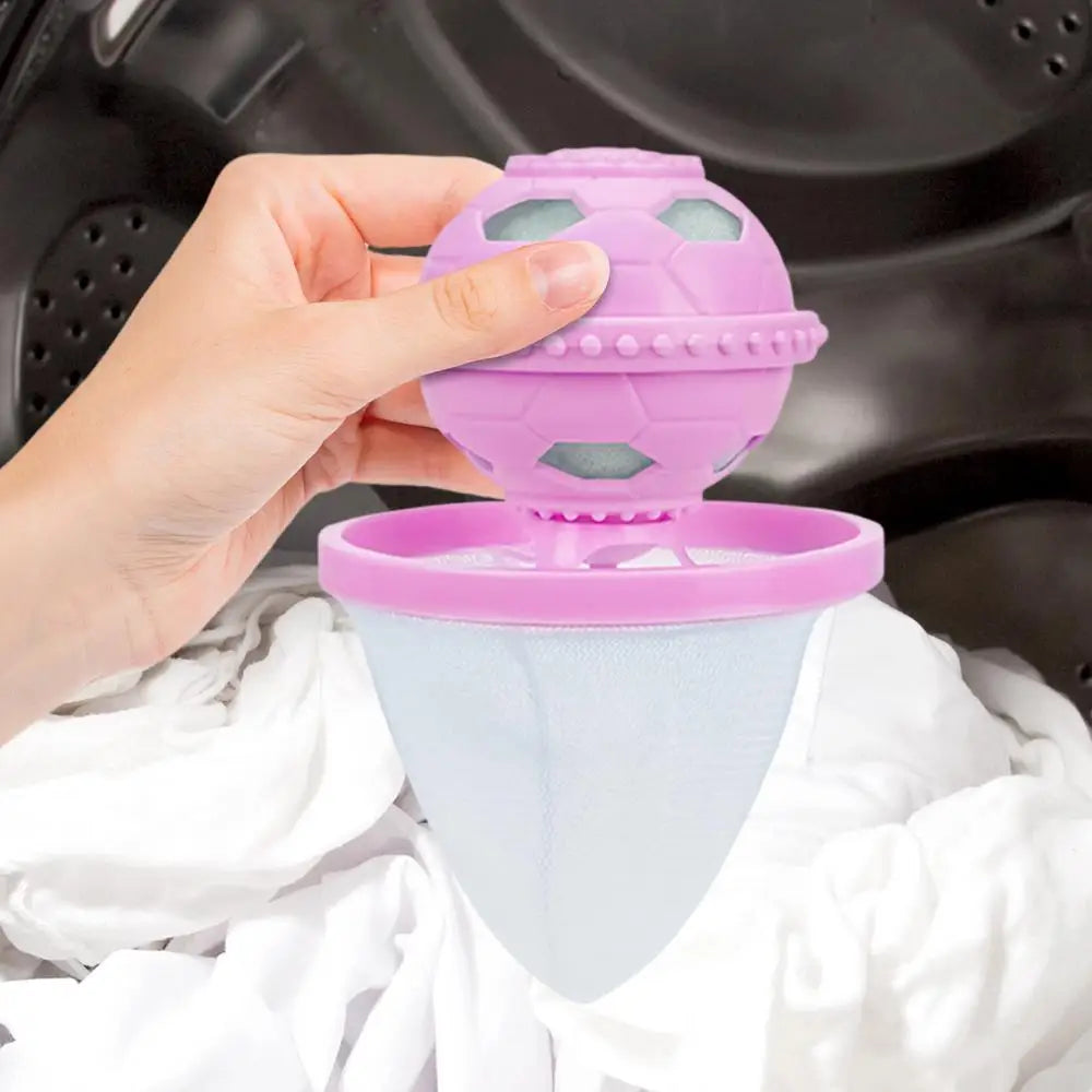Pet Hair Remover for Laundry Floating Reusable Built-In Filter Sponge Laundry Dog Hair Remover for Pet Grooming Salon Home