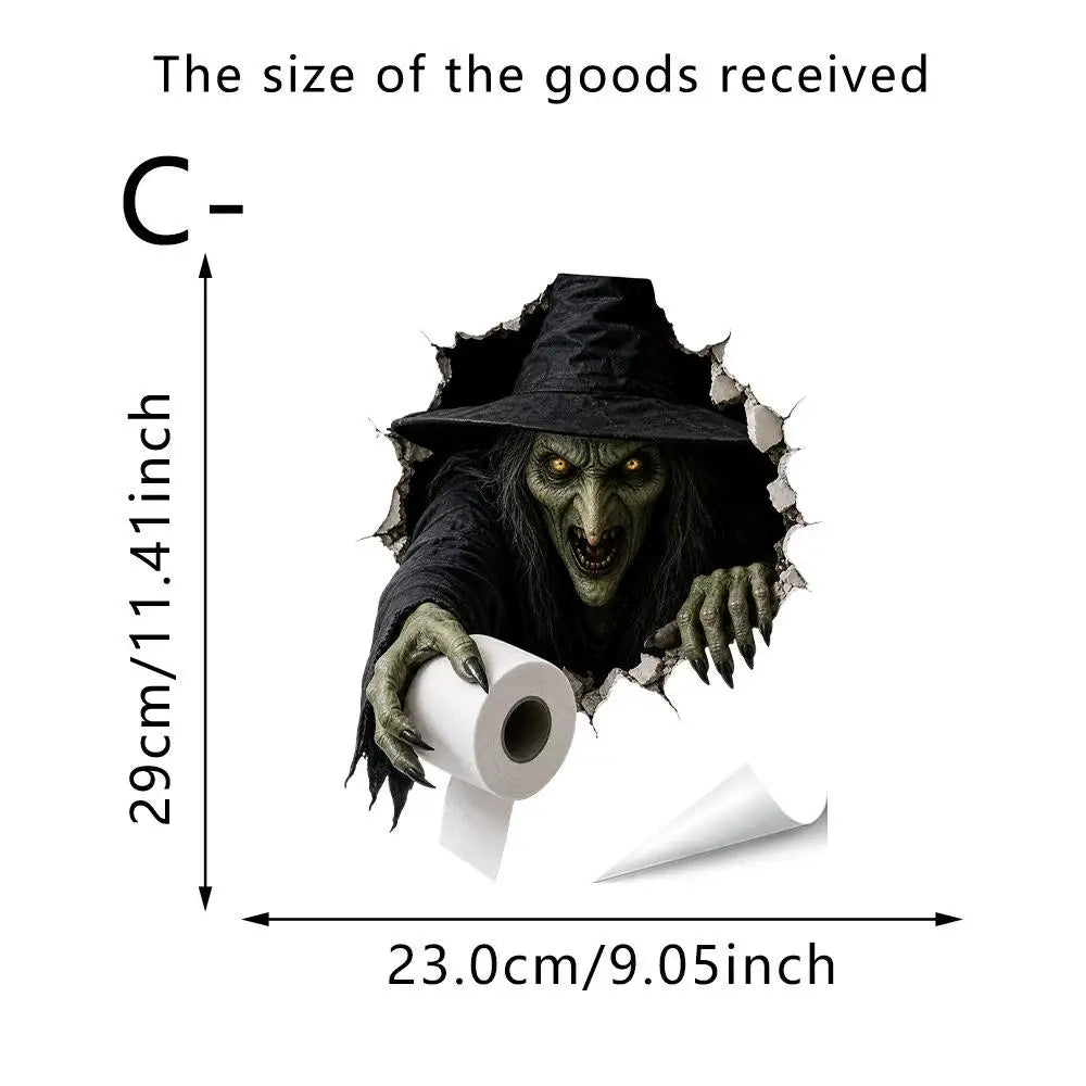 Halloween Wall Stickers Scary Ghost Interior Decoration For Bedroom Living Room Scary Atmosphere Bar Party Spooky Decoration