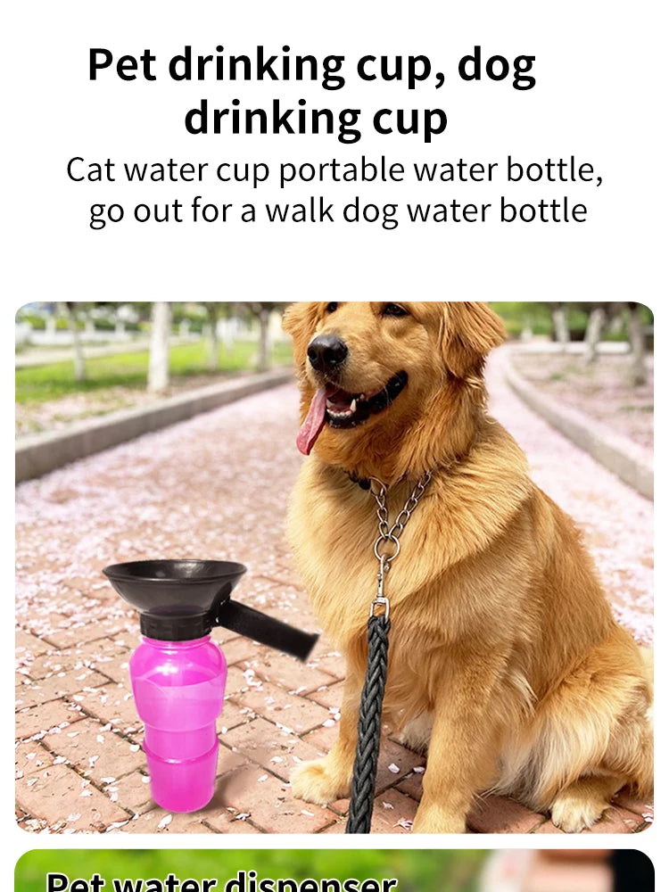 Dog Water Bottle Out Walking Dog Portable Water Bottle Dog Drinking Cup Cat Pet Water Feeding Supplies