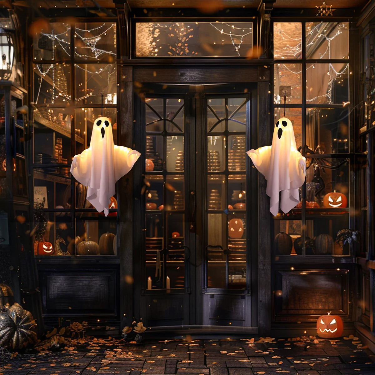 Halloween Decorations Outdoor Indoor Halloween Party Spooky Ghost String Lights LED Fairy Lights Yard Garden Interior Decorate