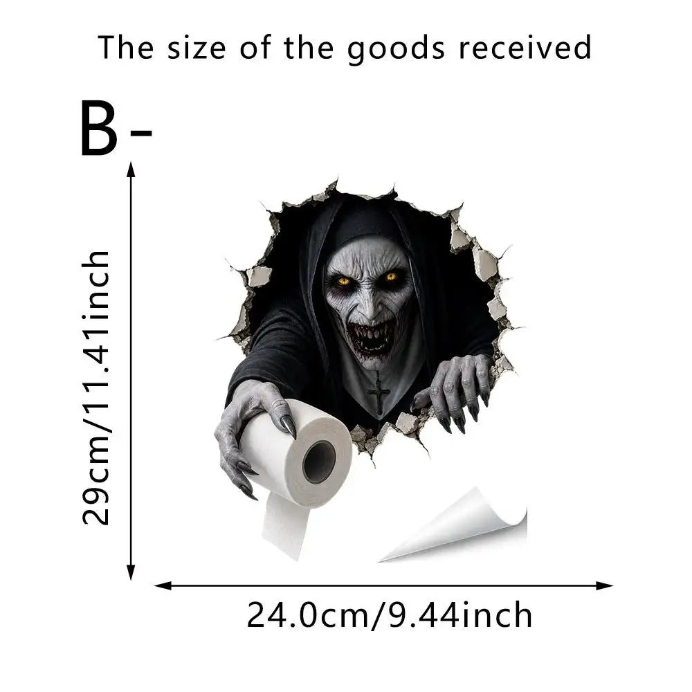Halloween Wall Stickers Scary Ghost Interior Decoration For Bedroom Living Room Scary Atmosphere Bar Party Spooky Decoration