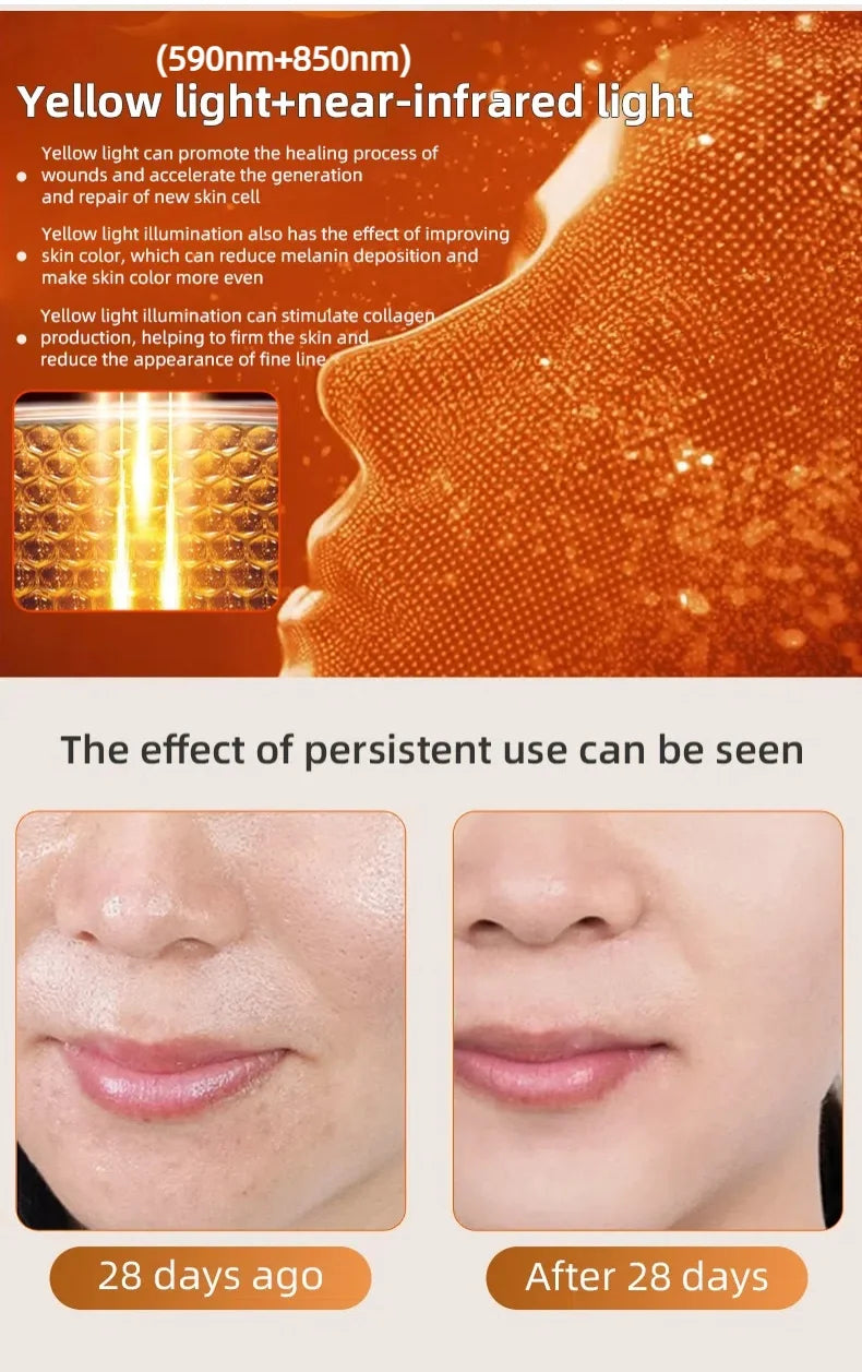 Silicone LED Face Mask 7 Color Red Light Therapy Mask Skin Care at Home with Eye Protection Cushion For Anti Aging Wrinkles