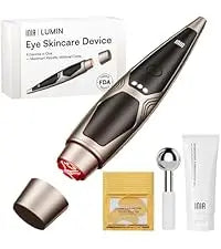 3-in-1 Hand Held Red Light Therapy Beauty Device for Face & Neck Puffiness Relief & Skin Firming (White)