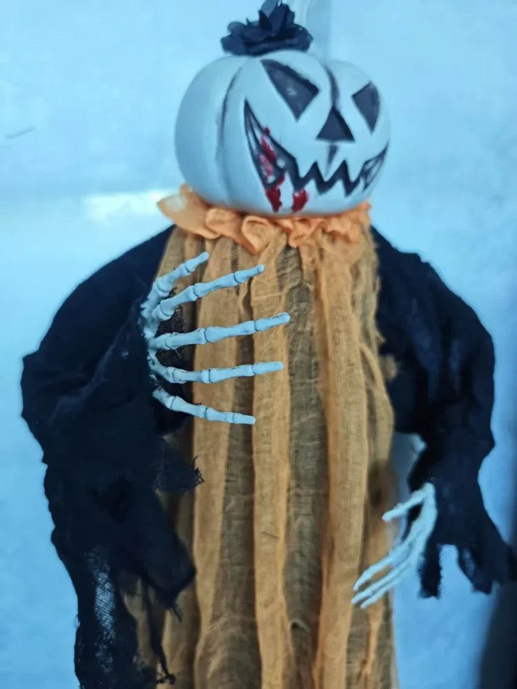 Halloween Hanging Decorations, Pumpkin Head, Ghost Claw&Skeleton Pendants, Spooky Skull Ornaments for Haunted House Party Decor