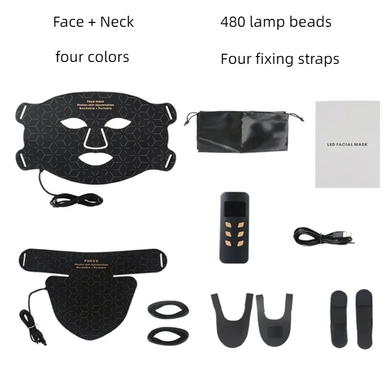 Red Light Face Mask 850Nm Near Infrared Therapy Light Therapy Skin Mask Led Therapy Mask At-Home LED Red Light Therapy Mask