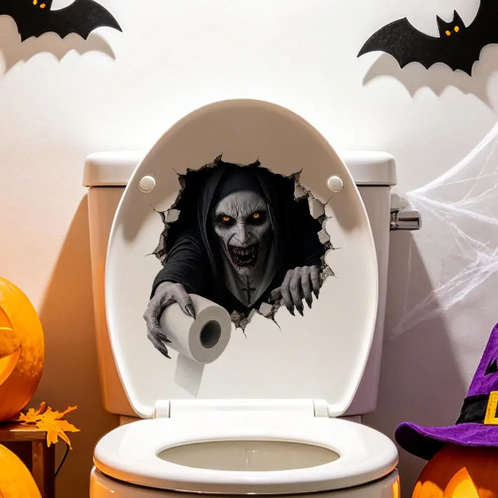 Halloween Wall Stickers Scary Ghost Interior Decoration For Bedroom Living Room Scary Atmosphere Bar Party Spooky Decoration